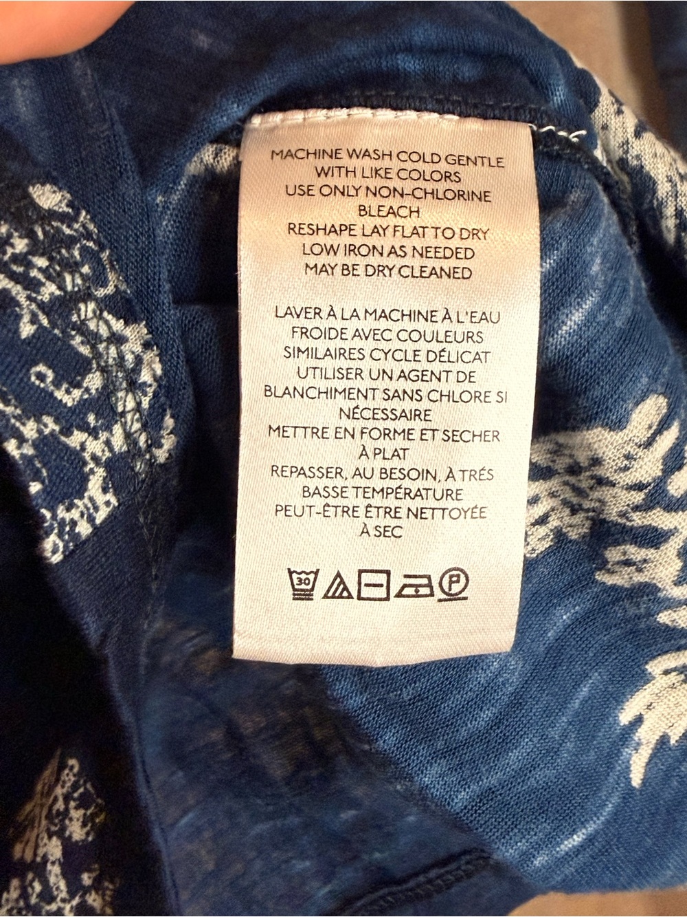 Pilcro Anthropologie Floral Slub Muscle Tank Top Navy Blue XS - Picture 7 of 7